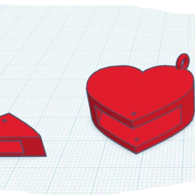 Móc khóa hộp hình trái tim