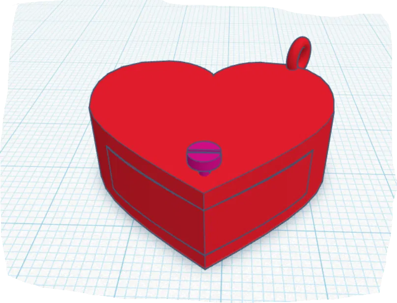 Móc khóa hộp hình trái tim - Image 2