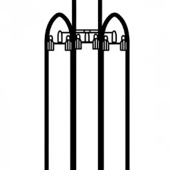 Tranh treo tường silhouette tên lửa Falcon Heavy (SpaceX)