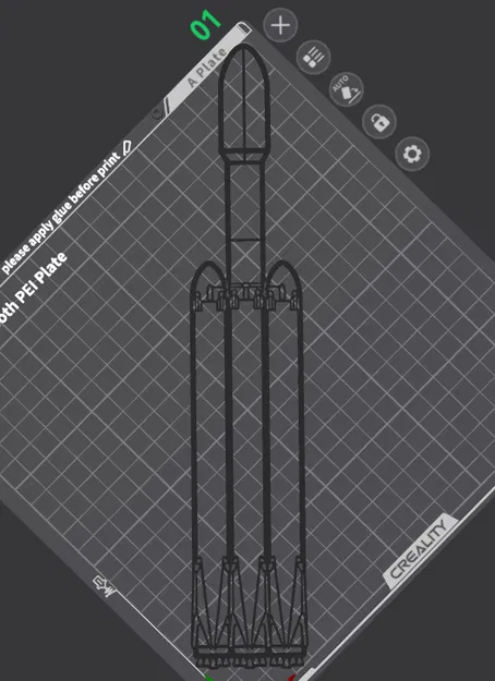 Tranh treo tường silhouette tên lửa Falcon Heavy (SpaceX) - Image 3