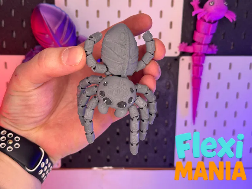 Flexi Spider - Nhện flexi khớp nối dạng thật (articulated, print-in-place) - Image 2