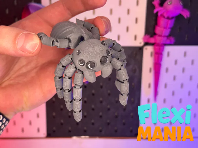 Flexi Spider - Nhện flexi khớp nối dạng thật (articulated, print-in-place) - Image 3