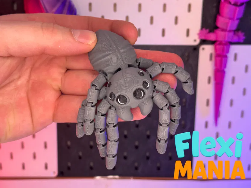 Flexi Spider - Nhện flexi khớp nối dạng thật (articulated, print-in-place) - Image 4