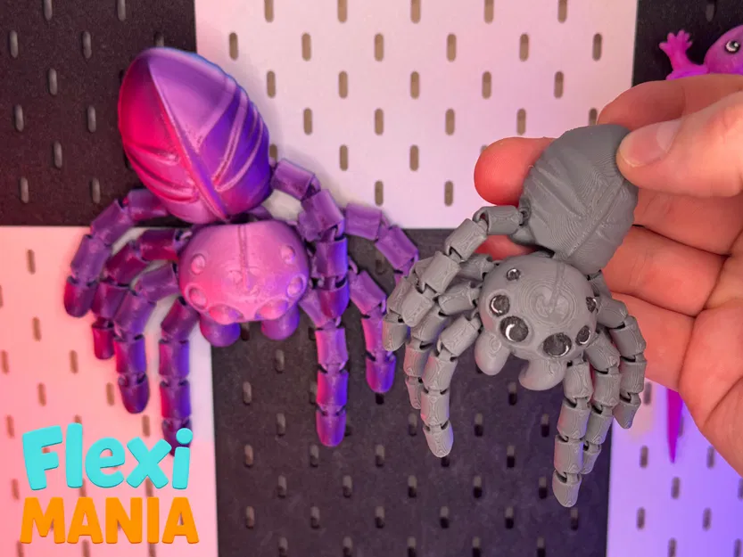 Flexi Spider - Nhện flexi khớp nối dạng thật (articulated, print-in-place) - Image 5