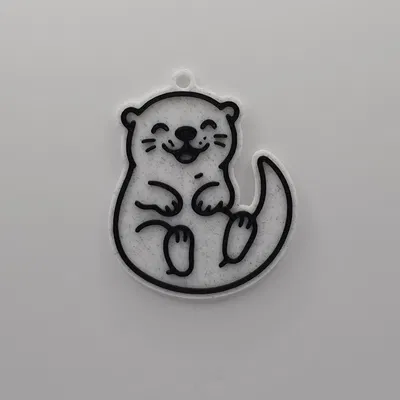 Móc khóa rái cá dễ thương (Cute Otter Keychain)