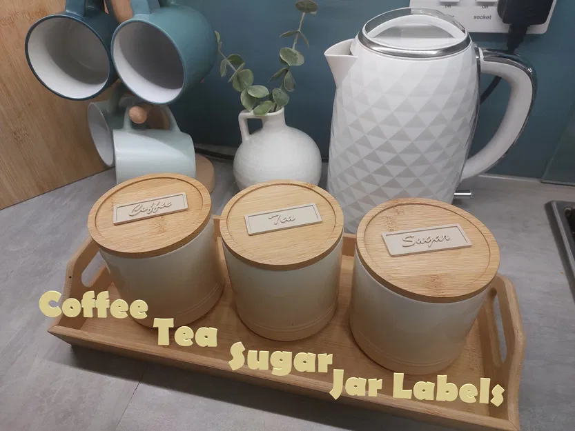 Nhãn Hũ Cà Phê, Trà, Đường (Coffee, Tea, Sugar Jar Labels) - Image 1