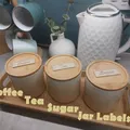 Nhãn Hũ Cà Phê, Trà, Đường (Coffee, Tea, Sugar Jar Labels) - Thumbnail 1