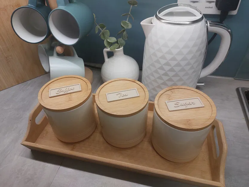 Nhãn Hũ Cà Phê, Trà, Đường (Coffee, Tea, Sugar Jar Labels) - Image 2