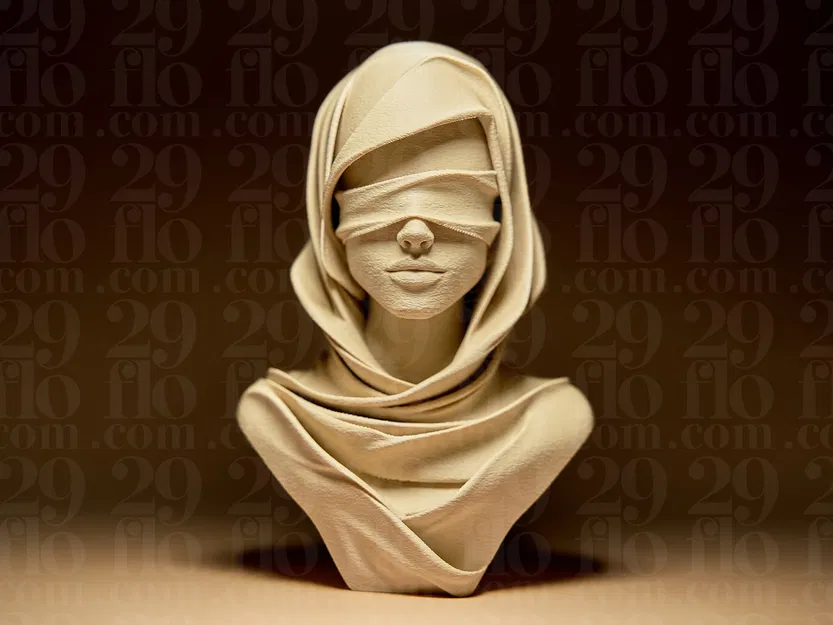 Tượng Người Phụ Nữ Bịt Mắt (Blindfolded Woman Sculpture) - Image 1