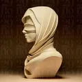 Tượng Người Phụ Nữ Bịt Mắt (Blindfolded Woman Sculpture) - Thumbnail 2