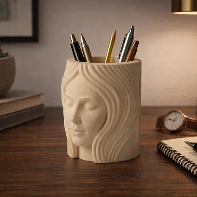 Face Muse Holder – Ống Holder Đa Năng Điêu Khắc Gương Mặt Nữ