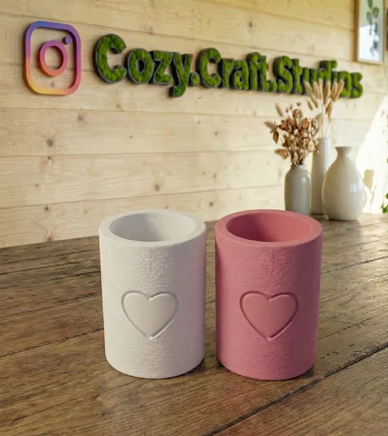 Ống Đựng Bút Hình Trái Tim / Organizer Đựng Đồ Trang Điểm - Image 4