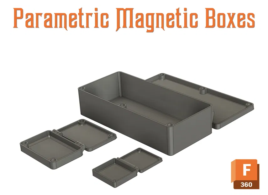 Hộp Nam Châm Print-in-Place Parametric | Fusion 360 - Image 1
