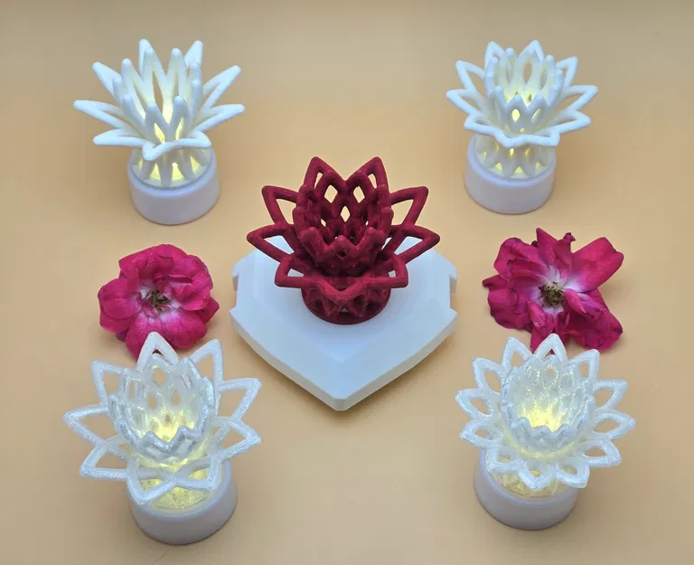 Bộ Nắp Cover Tea Light Hoa Hình Học – Tạo Không Gian Lãng Mạn & Trang Trí - Image 1