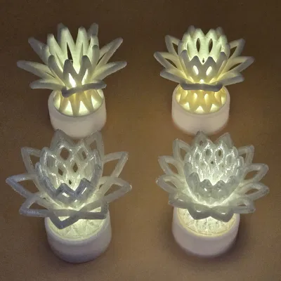 Bộ Nắp Cover Tea Light Hoa Hình Học – Tạo Không Gian Lãng Mạn & Trang Trí