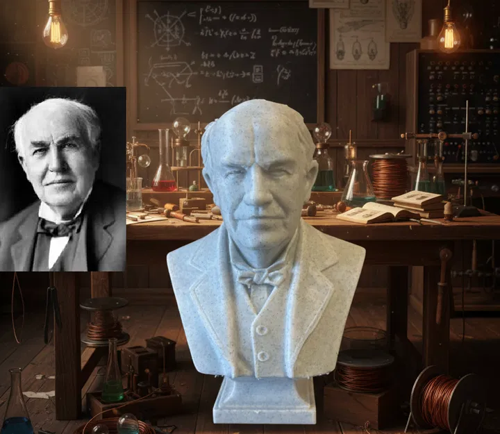 Thomas Alva Edison – Tượng bán thân - Image 1