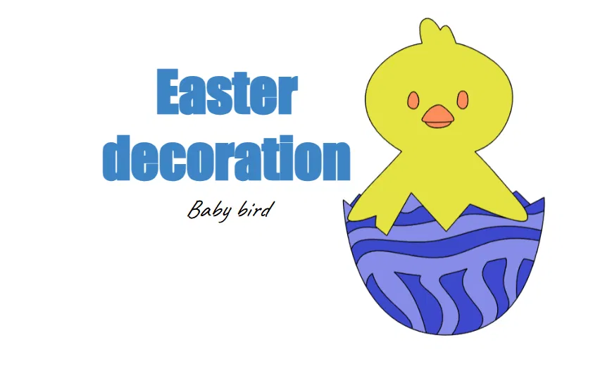 Trang trí Easter - Chim non trong vỏ trứng - Image 1