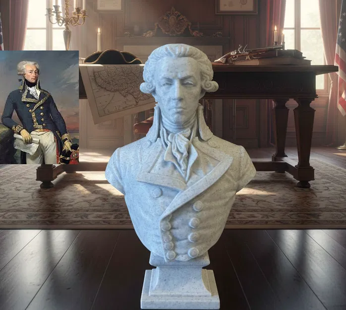 Gilbert du Motier, marquis de La Fayette – Tượng bán thân - Image 1