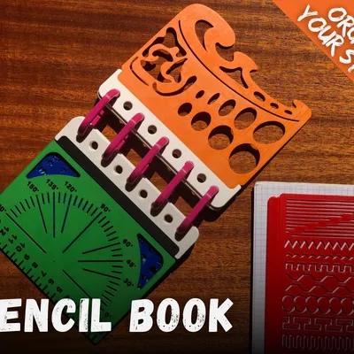 Stencil Book: Sắp xếp bộ sưu tập stencil gọn gàng, dùng nhanh
