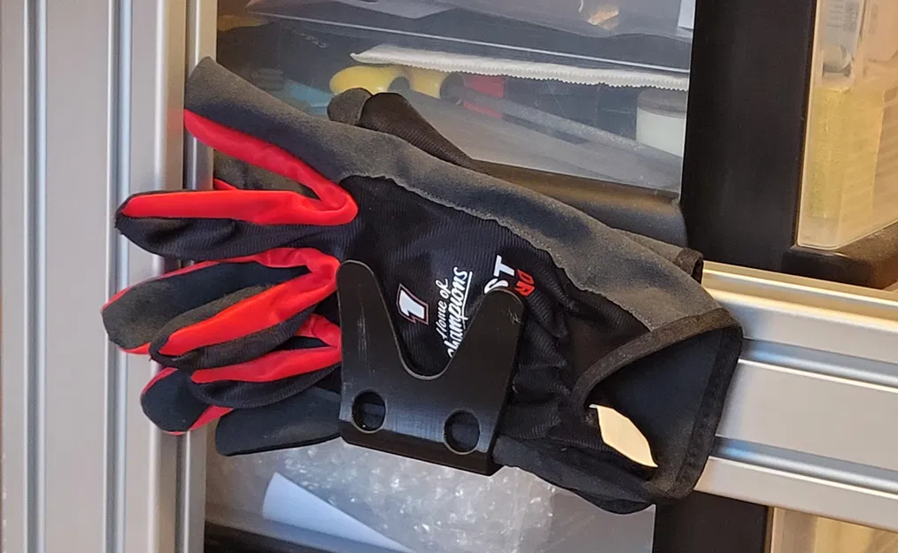 Kẹp treo găng tay sim racing cho rig nhôm (aluminum rig) – Không cần supports - Image 1