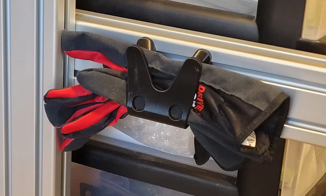 Kẹp treo găng tay sim racing cho rig nhôm (aluminum rig) – Không cần supports - Image 3