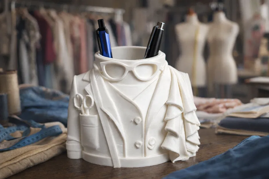 Ống Cắm Bút Thợ May – Decor Bàn Làm Việc Thanh Lịch Cho Dân Thời Trang - Image 1