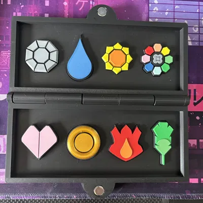 Kanto Gym Badges - Seperated (Tách file in riêng từng huy hiệu)
