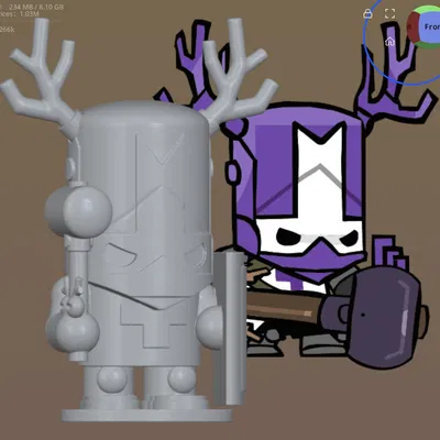 Castle Crashers Blacksmith / Purple Knight