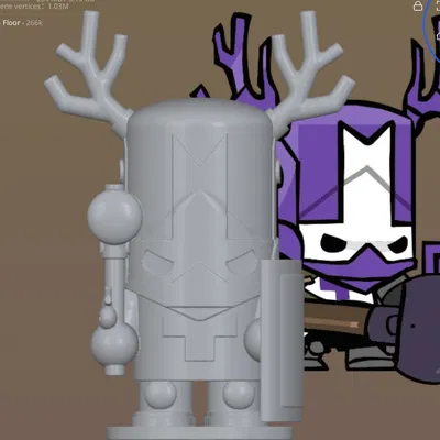 Castle Crashers Blacksmith / Purple Knight
