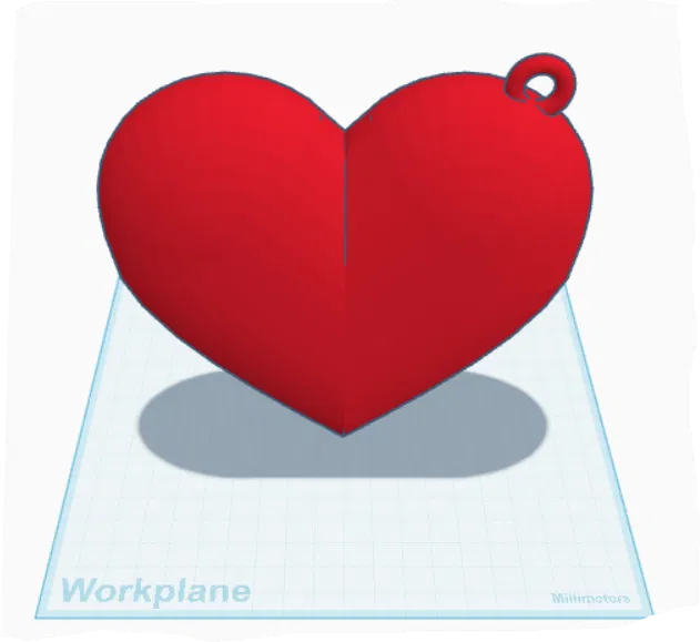 Móc khóa trái tim đơn giản - Image 1