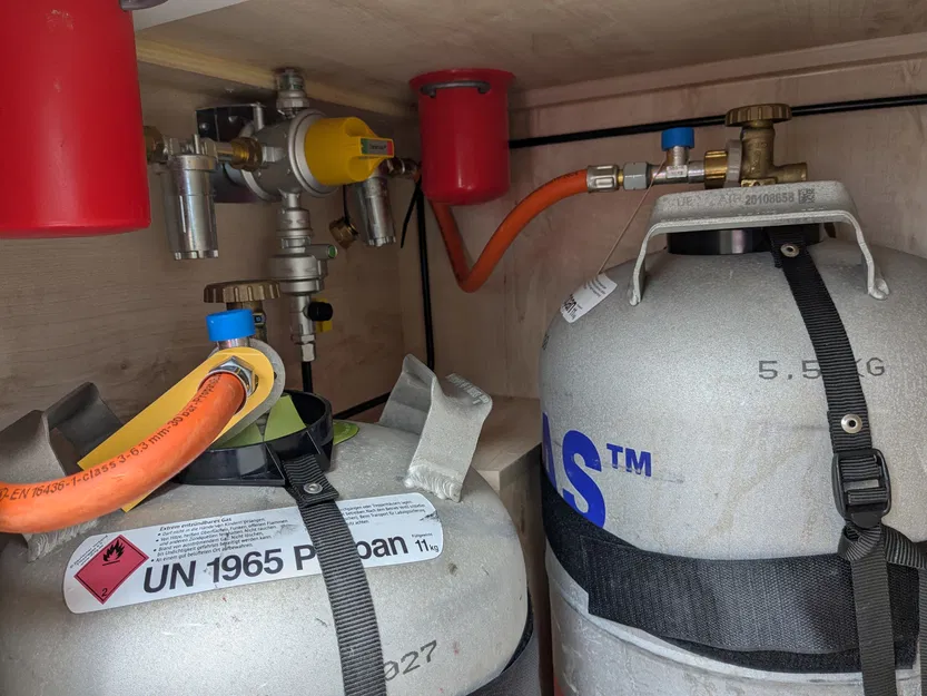 Holder nắp gas cho camper RV 5/11kg (Gas Kappen Halter/Deckel Halterung) - Image 10