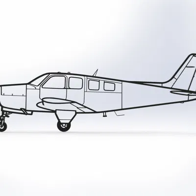 Tranh Treo Tường Beechcraft Bonanza