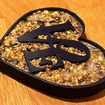 Máng ăn chim hình trái tim LOVE