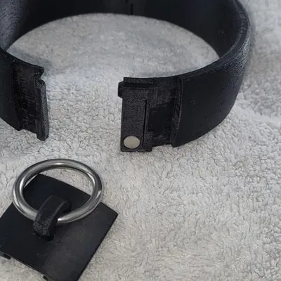 Vòng cổ BDSM có chìa khóa nam châm (magnetic key)