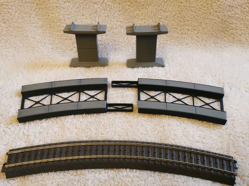 Cầu modular Märklin H0 Rail-C R3 30° (nhiều phần, lắp cắm/steckbar) - Image 6