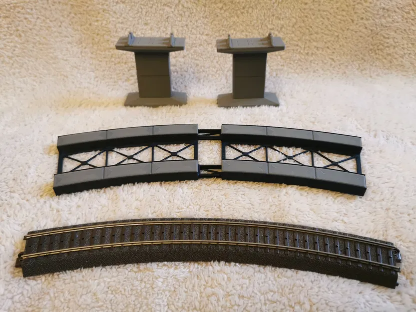 Cầu modular Märklin H0 Rail-C R3 30° (nhiều phần, lắp cắm/steckbar) - Image 7