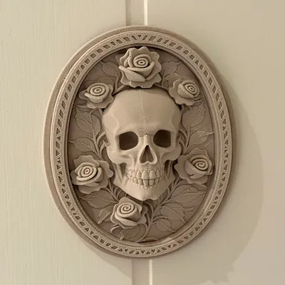 Rose Skull Wall Decor – Trang trí treo tường đầu lâu hoa hồng