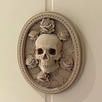 Rose Skull Wall Decor – Trang trí treo tường đầu lâu hoa hồng