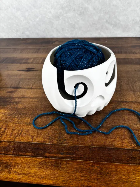 Skull Knitting Bowl – Bát đan len hình đầu lâu - Image 1