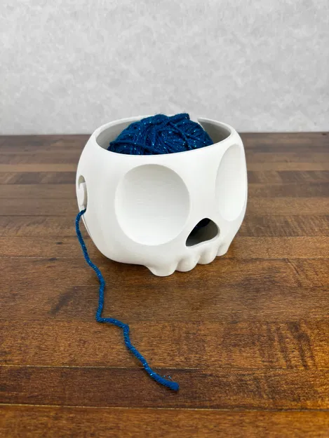 Skull Knitting Bowl – Bát đan len hình đầu lâu - Image 2