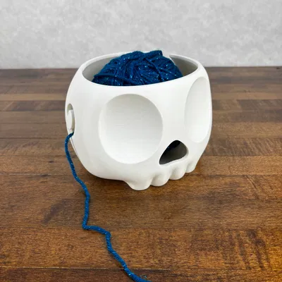 Skull Knitting Bowl – Bát đan len hình đầu lâu