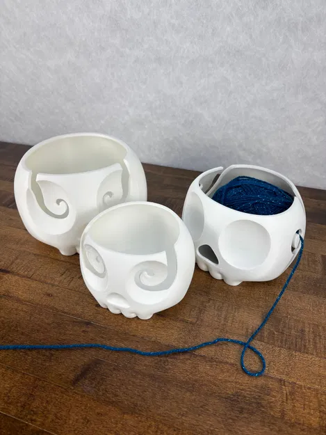 Skull Knitting Bowl – Bát đan len hình đầu lâu - Image 3