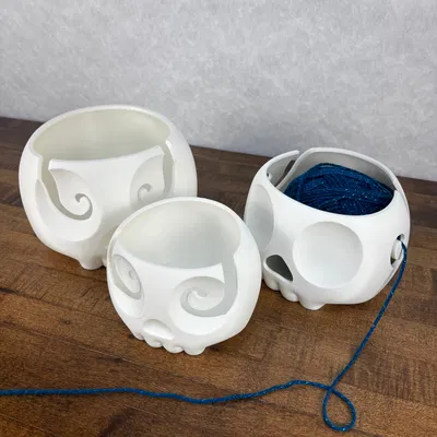 Skull Knitting Bowl – Bát đan len hình đầu lâu