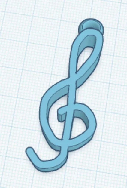 Móc khóa nốt nhạc (Keychain clef) - Image 1