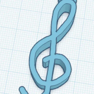 Móc khóa nốt nhạc (Keychain clef)