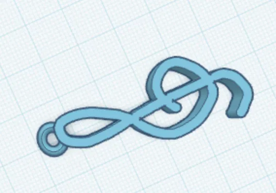 Móc khóa nốt nhạc (Keychain clef) - Image 2