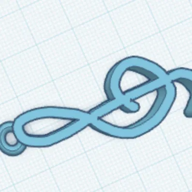 Móc khóa nốt nhạc (Keychain clef)