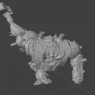 Warhammer 40k Helbrute/Chaos Dreadnought vung búa lên cao