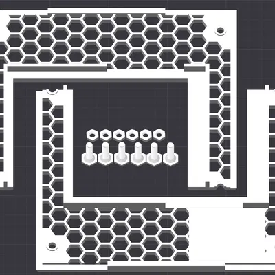 Mặt trước Dark Base 901 Pro kèm khung LCD 10 inch