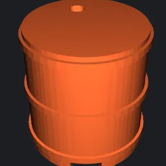 LEGO MILITARY: thùng phuy/canister/bidon tương thích LEGO